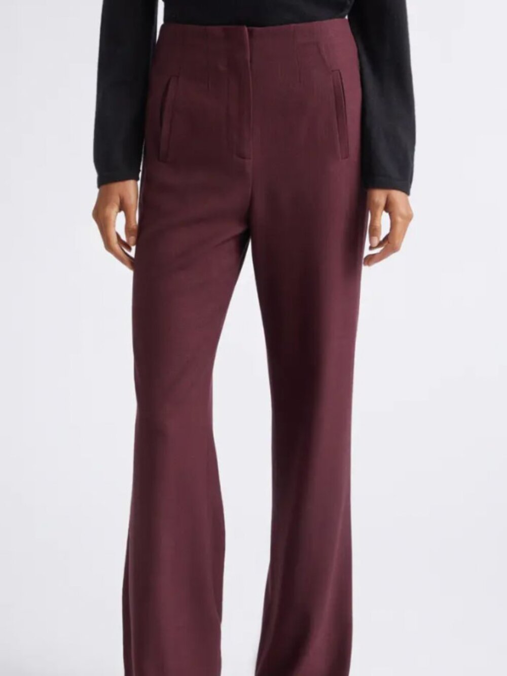 Veronica Beard Jude Wide-Leg Pants Brown